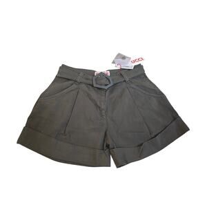 NwT Fiorucci Grey women's belted shorts size 28" waist / 6
